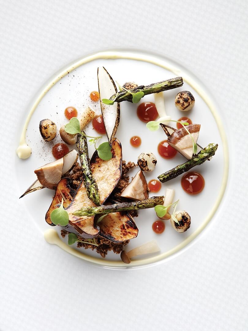 A plate of wild porcini mushrooms at The Four Seasons. Elsa Young Photography. A plate of wild porcini mushrooms at The Four Seasons. Elsa Young Photography.